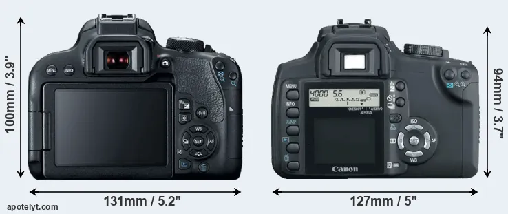 Comparison T7i or XT rear