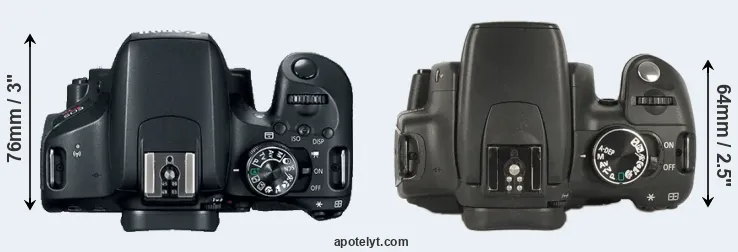 Compare T7i versus XT top