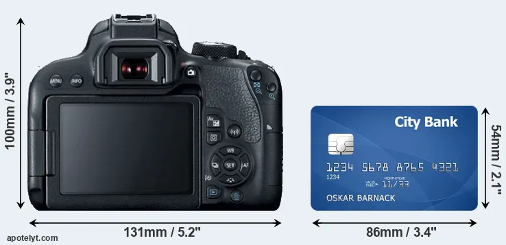 T7i and credit card rear side