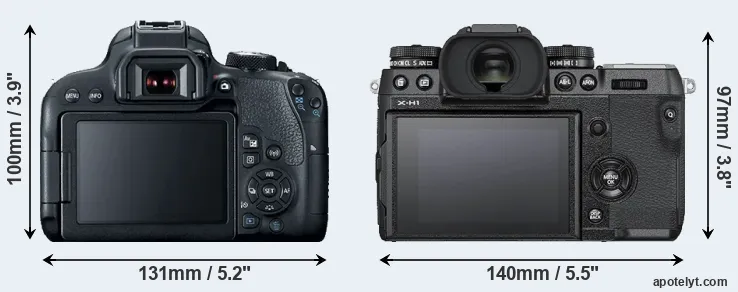Comparison T7i or X-H1 rear