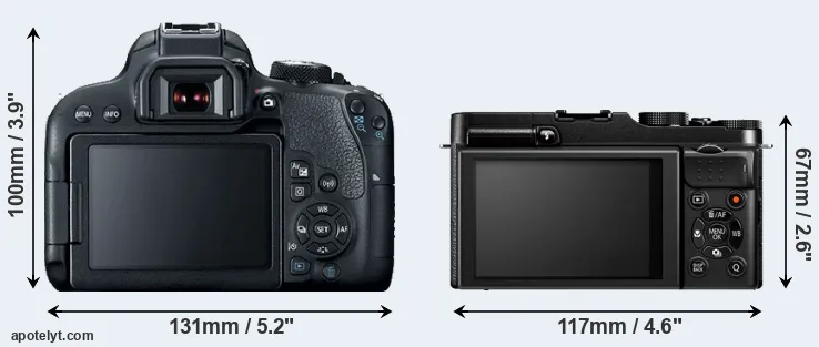 Comparison T7i or X-M1 rear