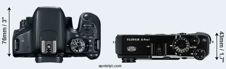 Compare T7i versus X-Pro1 top