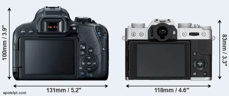 Comparison T7i or X-T10 rear