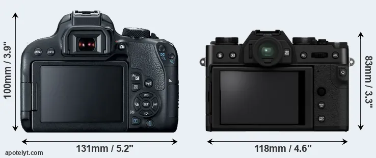 Comparison T7i or X-T30 II rear