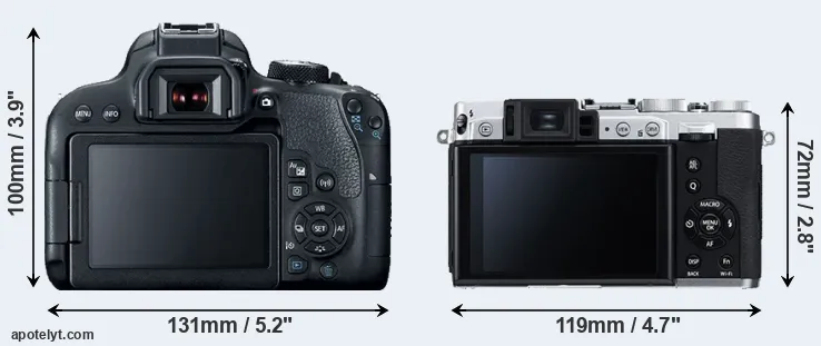 Comparison T7i or X30 rear