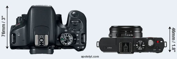 Compare T7i versus D-LUX 6 top
