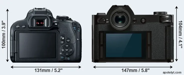 Comparison T7i or Leica SL rear