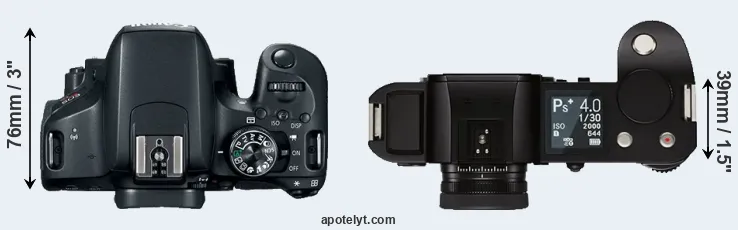 Compare T7i versus Leica SL top