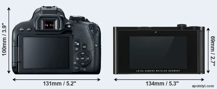 Comparison T7i or TL rear