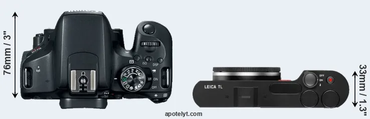 Compare T7i versus TL top