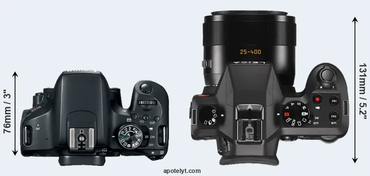 Compare T7i versus V-LUX Typ 114 top