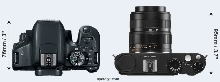 Compare T7i versus X Vario top