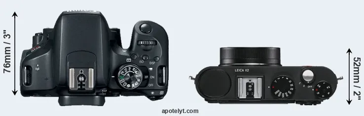 Compare T7i versus X2 top
