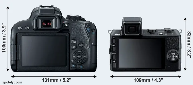 Comparison T7i or V2 rear