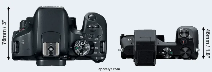 Compare T7i versus V2 top