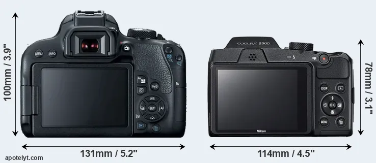 Comparison T7i or B500 rear