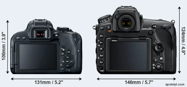 Comparison T7i or D850 rear