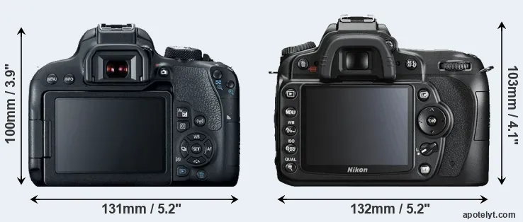 Comparison T7i or D90 rear
