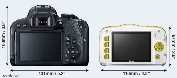 Comparison T7i or W150 rear