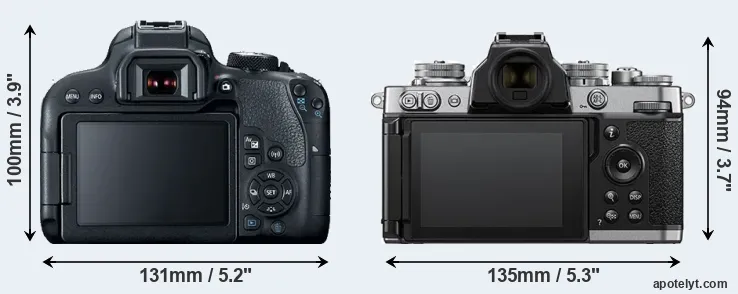 Comparison T7i or Z fc rear