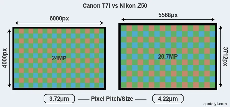 T7i versus Z50 MP