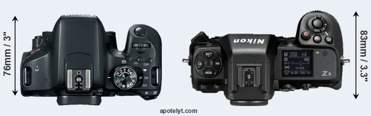 Compare T7i versus Z8 top