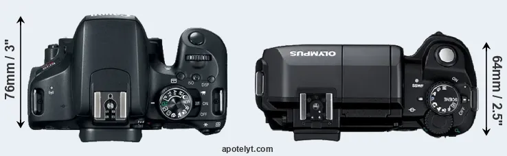 Compare T7i versus E-300 top
