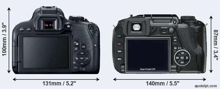 Comparison T7i or E-330 rear