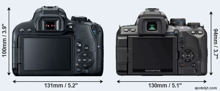 Comparison T7i or E-620 rear