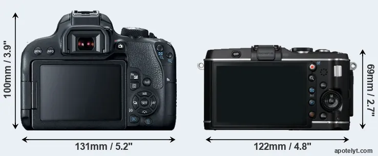 Comparison T7i or E-P3 rear
