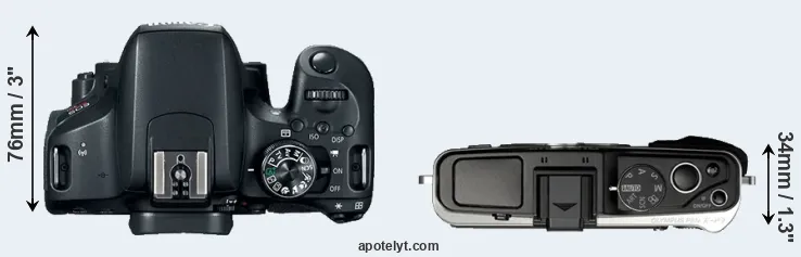 Compare T7i versus E-P3 top
