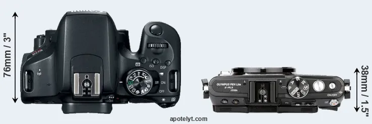Compare T7i versus E-PL5 top