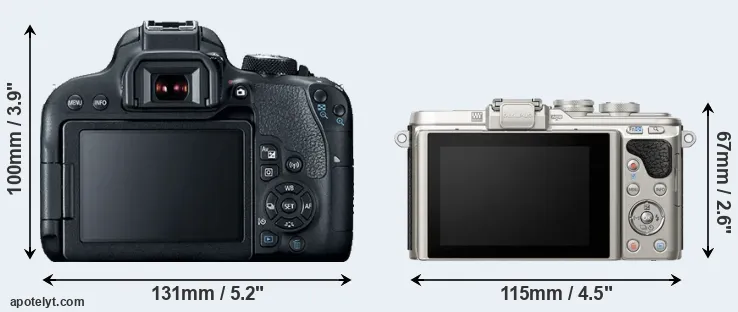 Comparison T7i or E-PL8 rear