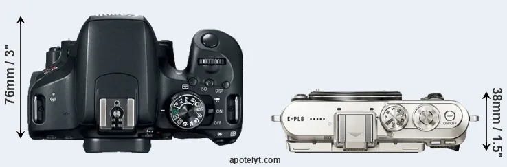 Compare T7i versus E-PL8 top