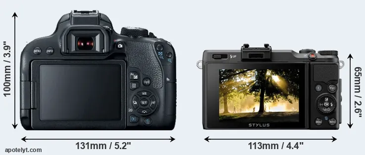 Comparison T7i or XZ-2 rear