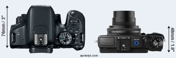 Compare T7i versus XZ-2 top