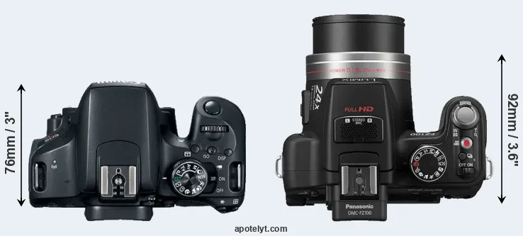 Compare T7i versus FZ100 top