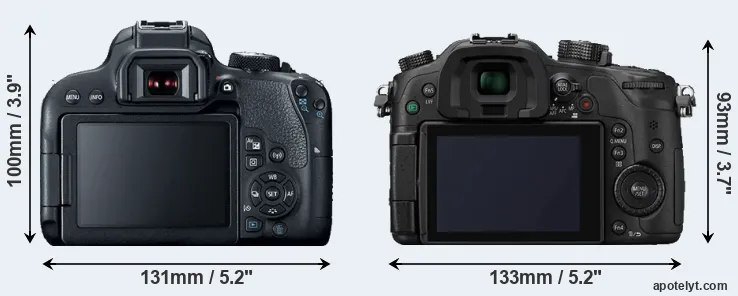 Comparison T7i or GH4 rear