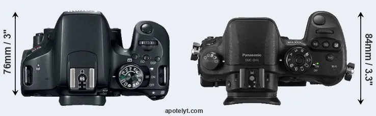 Compare T7i versus GH4 top