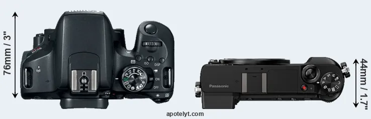 Compare T7i versus GX85 top