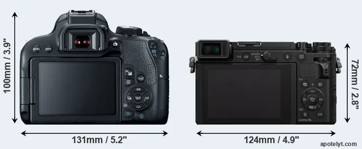Comparison T7i or GX9 rear