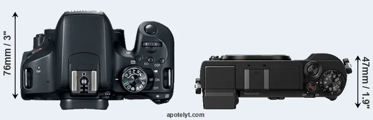 Compare T7i versus GX9 top