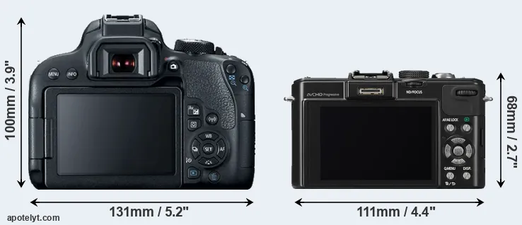 Comparison T7i or LX7 rear