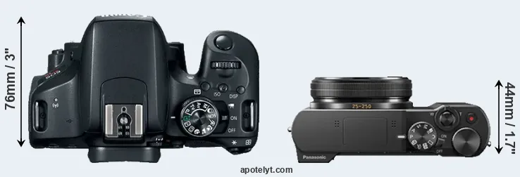 Compare T7i versus ZS100 top