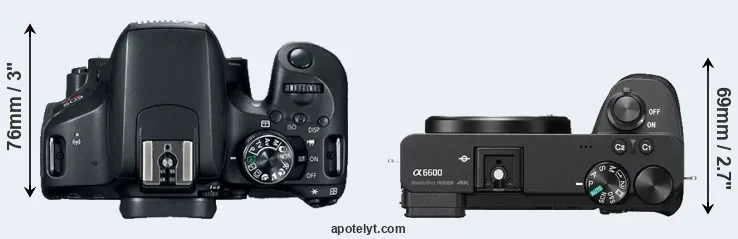Compare T7i versus A6600 top