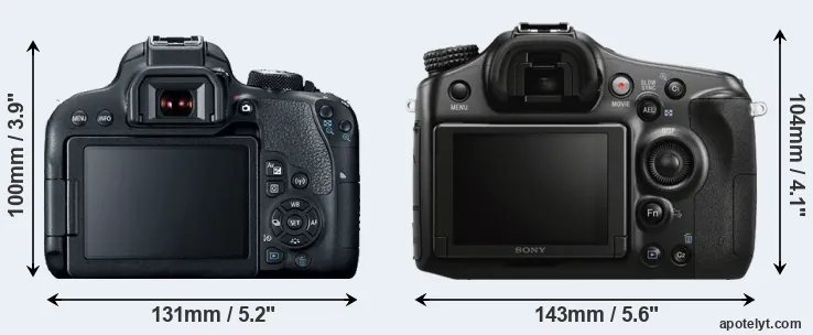 Comparison T7i or A68 rear