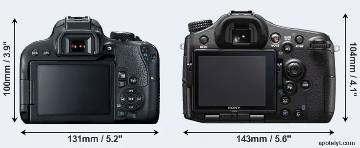 Comparison T7i or A77 II rear