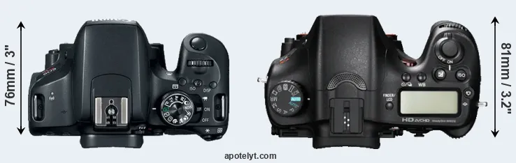 Compare T7i versus A77 top