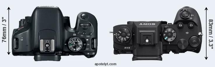 Compare T7i versus A9 III top