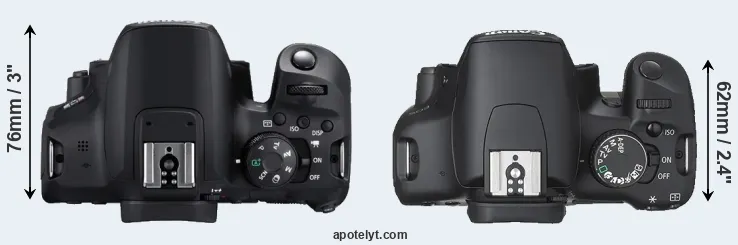 Compare T8i versus XSi top